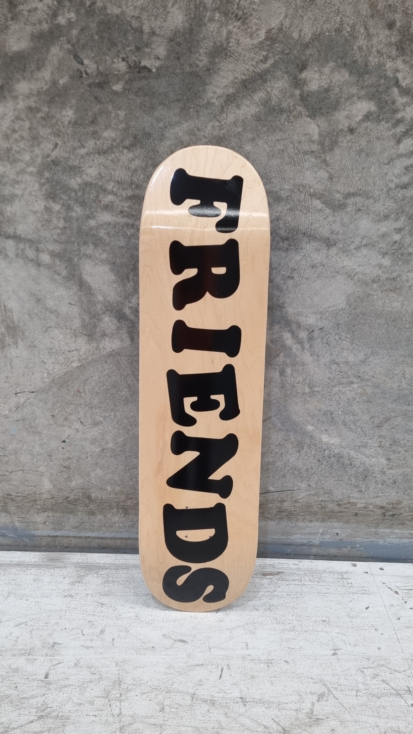 Friends Skateboards - Black and Timber Logo Deck