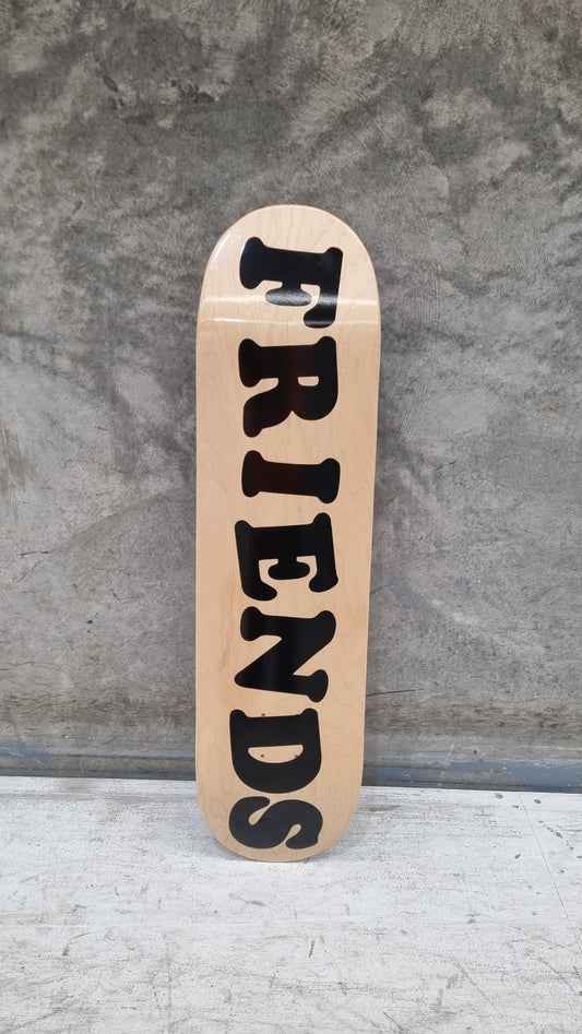 Friends Skateboards - Black and Timber Logo Deck